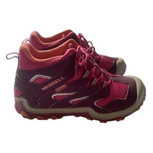Merrell Girls Chameleon 7 Access Mid Sneaker Hiking Waterproof Select Grip Pink